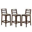 Conjunto 3 Banqueta Madeira Maciça Denver