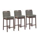 Conjunto 3 Banquetas Madeira Maciça Dani