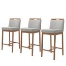 Conjunto 3 Banquetas Madeira Maciça Dani
