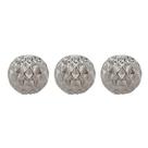 Conjunto 3 Bolas Decorativas de Ceramica Prata 12cm - Espressione
