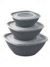 Conjunto 3 Bowls com tampa