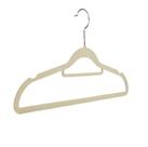 Conjunto 3 Cabides Adulto em Veludo Slim Antideslizante Cor:Bege Conjunto 3 Cabides Adulto em Veludo Slim Antideslizante Cor:Bege