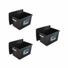 Conjunto 3 Caixa Composteira 56L Nature Econômico Cor Preto