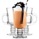 Conjunto 3 Canecas de Vidro Reforçado 250 ml Para Cappuccino, Chá, Café ou Sobremesa