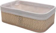 Conjunto 3 Cestas Retangulares em Bambu com Forro em Tecido Cozy - Lyor