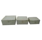 Conjunto 3 Cestos de Palha Branco TZ0028 BTC Conjunto 3 Cestos de Palha Branco TZ0028 BTC