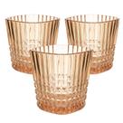 Conjunto 3 Copos de Vidro Baixo Âmbar Perolado 300ml Conjunto 3 Copos de Vidro Baixo Âmbar Perolado 300ml
