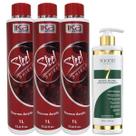 Conjunto 3 Escova Progressiva Selagem Térmica Redutor de Volume 1ka Steel Shield 1L e Leave in 7in1 Capilar Protetor Térmico Escova Profissional 500ml
