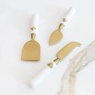 Conjunto 3 Facas para Queijo Cabo Mármore Laguiole Bee Conjunto 3 Facas para Queijo Cabo Mármore Laguiole Bee