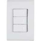 Conjunto 3 Interruptor Simples 10A/250V Liz Tramontina Conjunto 3 Interruptor Simples 10A/250V Liz Tramontina