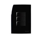 Conjunto 3 Interruptor Tecla Simples 4x2 Preto Ebony Clean MarGirius