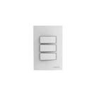 Conjunto 3 Interruptores Simples Branco 10a 250v 4x2 Linha Brava - Soprano Conjunto 3 Interruptores Simples Branco 10a 250v 4x2 Linha Brava - Soprano