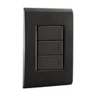 Conjunto 3 Interruptores Simples Liz 10A 250V Tramontina 57173070 Grafite Conjunto 3 Interruptores Simples Liz 10A 250V Tramontina 57173070 Grafite