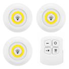 Conjunto 3 Lâmpadas Led Spot Luminárias Sem Fio com Controle