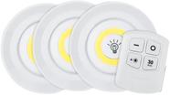 Conjunto 3 Luminárias de Toque Auto Adesiva Com Luz Fria