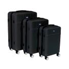 Conjunto 3 Malas de Viagem Abs Giro 360º P, M, G Preto Mor