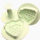 Conjunto 3 Moldes Cortador para Biscoito Bolo Artesanato Confeitaria Modelo Morango