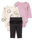 Conjunto 3 Peças Body E Calça Bebê Menino Azul Carters Lilás 9m Conjunto 3 Peças Body E Calça Bebê Menino Azul Carters Lilás 9m