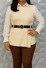 Conjunto 3 peças, Camisa Social + Colete + Cinto