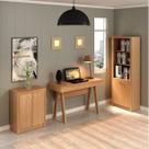 Conjunto 3 Peças com Escrivaninha, Armário Multiuso Baixo e Estante Livreio com 2 Portas