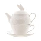 Conjunto 3 Peças em Porcelana New Bone Butterfly Flower lyor