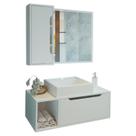 Conjunto 3 Peças Para Banheiro BN3600X44X45 Branco Tecno Mobili Conjunto 3 Peças Para Banheiro BN3600X44X45 Branco Tecno Mobili