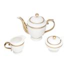 Conjunto 3 peças para chá de porcelana branca Paddy Wolff - 25114