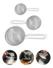 Conjunto 3 Peneiras Inox Profissionais - Cozinha