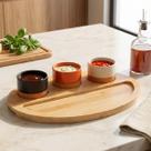 Conjunto 3 Petisqueira Com Bandeja De Bambu Servir Aperitivos Petiscos 33x25x4cm Conjunto 3 Petisqueira Com Bandeja De Bambu Servir Aperitivos Petiscos 33x25x4cm