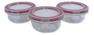 Conjunto 3 Potes De Vidro Hermético Redondo Premium Conjunto 3 Potes De Vidro Hermético Redondo Premium