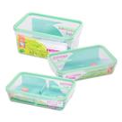 Conjunto 3 Potes Hermético Sanremo Cozinha 1,6L e 3,5L Verde Vasilha Marmita Gelradeira Freezer Leve Conjunto 3 Potes Hermético Sanremo Cozinha 1,6L e 3,5L Verde Vasilha Marmita Gelradeira Freezer Leve