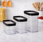 Conjunto 3 Potes Herméticos, 1500ml, 1000ml e 450ml
