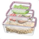 Conjunto 3 Potes Herméticos Com Trava Freezer Freshy Sanremo