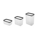 Conjunto 3 Potes Herméticos de Plástico 750ml/1700ml/2600ml