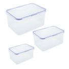 Conjunto 3 Potes Herméticos de Plástico com Tampa 1,8L/1L/300ml 5405 -Lyor