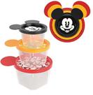 Conjunto 3 Potes Redondo de Plástico com Tampa Mickey Mouse Colorido 130ml/ 240ml/ 430ml Conjunto 3 Potes Redondo de Plástico com Tampa Mickey Mouse Colorido 130ml/ 240ml/ 430ml