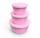 Conjunto 3 Potes Redondos Válvula Respiro Super Resistente