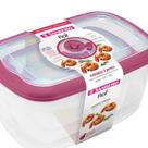 Conjunto 3 potes retangulares plástico sanremo ref.723 57c cor açai