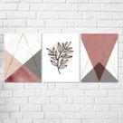 Conjunto 3 quadros rose gold Conjunto 3 quadros rose gold