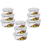Conjunto 3 Tamanhos Pote Hermético Vidro Kit Redondo