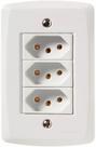 Conjunto 3 Tomada 20a Lux2 Branco Eletro Tramontina 57145079 Conjunto 3 Tomada 20a Lux2 Branco Eletro Tramontina 57145079