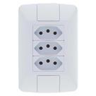 Conjunto 3 Tomadas 10a Linha Aria Tramontina Placas Brancas Modular Suporte Incorporado Conjunto 3 Tomadas 10a Linha Aria Tramontina Placas Brancas Modular Suporte Incorporado