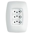 Conjunto 3 Tomadas 2P+T 10A 250 Volts Elegance - 3128 - FAME Conjunto 3 Tomadas 2P+T 10A 250 Volts Elegance - 3128 - FAME