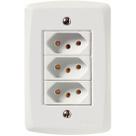 Conjunto 3 Tomadas 2P+T 10A/250V Lux2 Br Tramontina