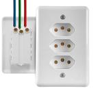 Conjunto 3 Tomadas 2P+T 10A 250V Monoboloco Stylus Ilumi Conjunto 3 Tomadas 2P+T 10A 250V Monoboloco Stylus Ilumi