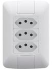 Conjunto 3 Tomadas 2P+T 4x2 10A 250 V Aria Branco Conjunto 3 Tomadas 2P+T 4x2 10A 250 V Aria Branco