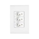 Conjunto 3 Tomadas 3P 10A Branca - Linha Liz Tramontina Conjunto 3 Tomadas 3P 10A Branca - Linha Liz Tramontina
