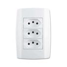 Conjunto 3 Tomadas 3p 10a Linha Slim Ilumi - Kit Elétrico Residencial