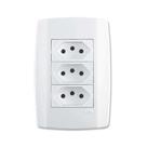Conjunto 3 Tomadas 3P 10A Linha Slim Ilumi - Kit Elétrico Residencial