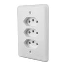 Conjunto 3 Tomadas Monobloco 20A 250V~ Linha Stylus Ilumi - 201211 Conjunto 3 Tomadas Monobloco 20A 250V~ Linha Stylus Ilumi - 201211